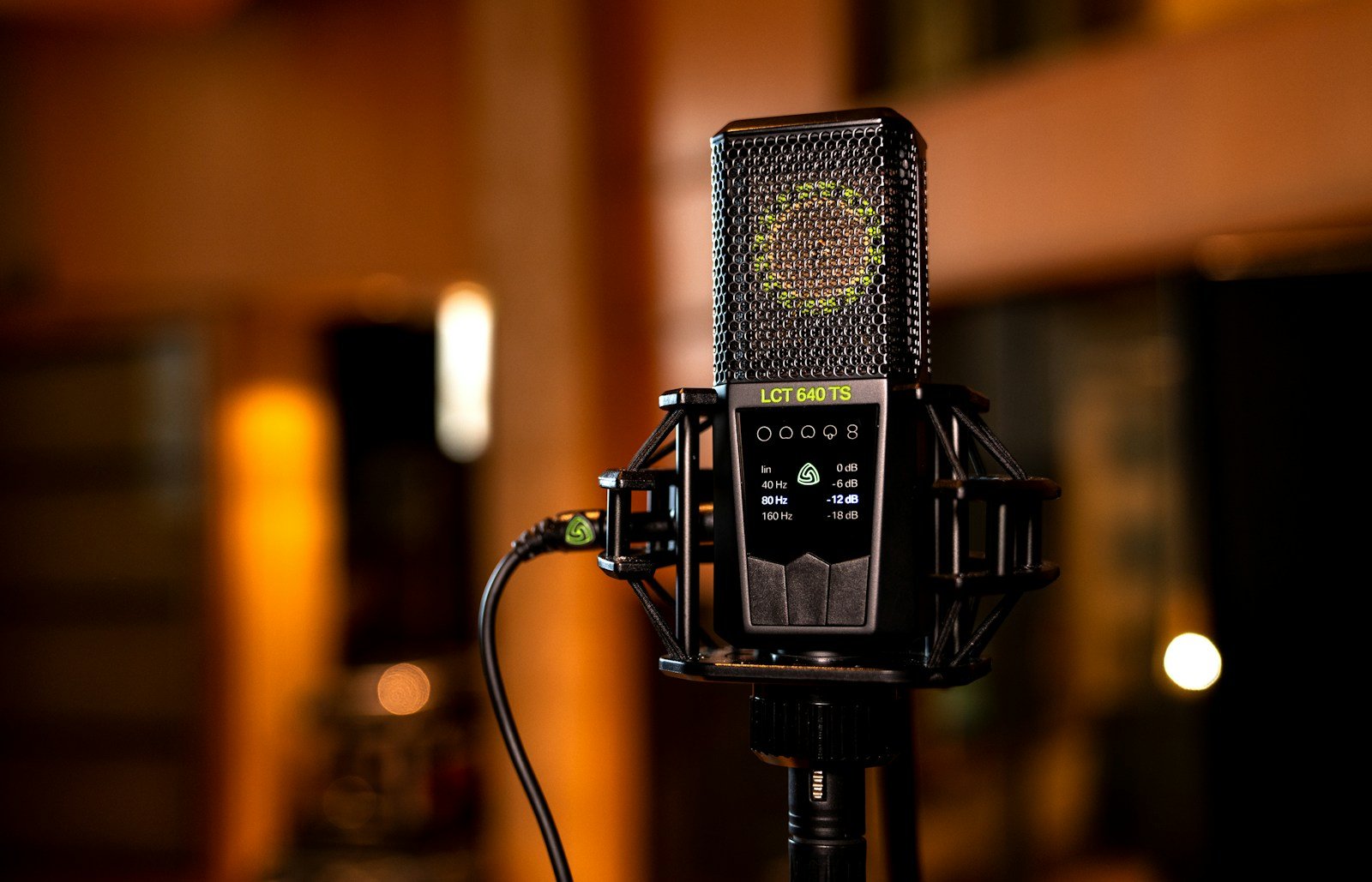 black and silver microphone on black stand